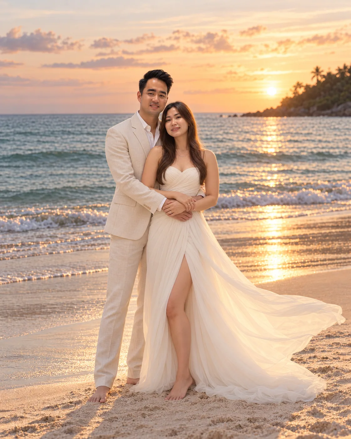 Fery and Widia by the sea